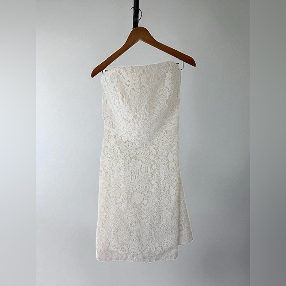 Lilly Pulitzer White Strapless Lace Dress Size 6 - Picture 3 of 12